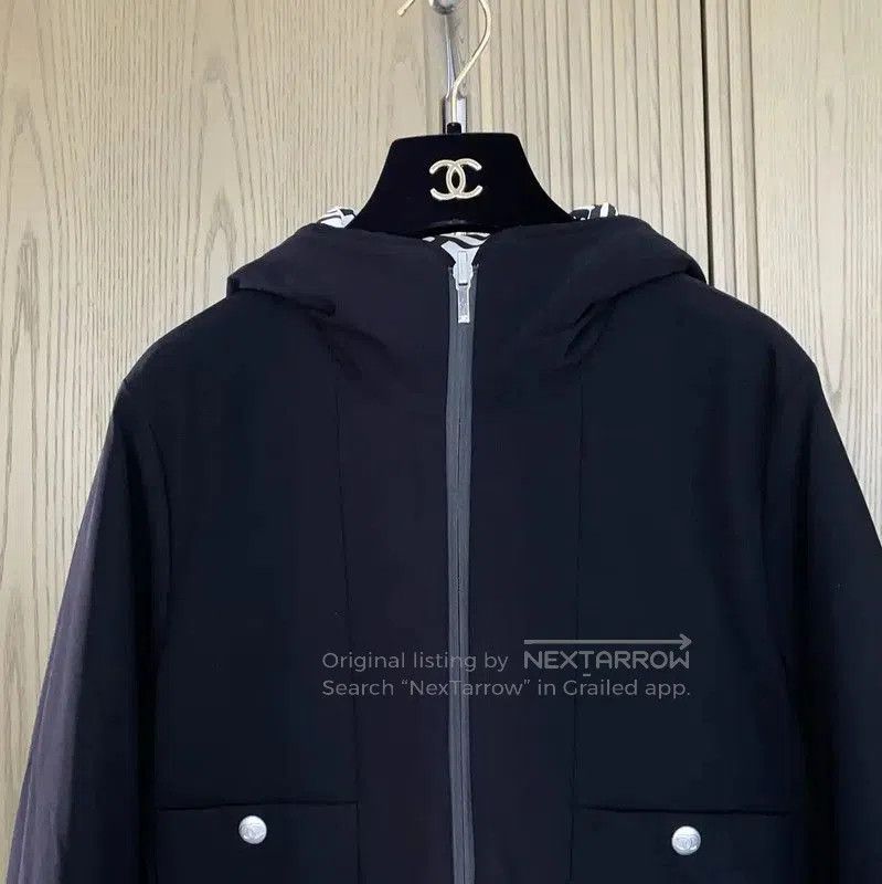 Chanel Chanel Winter Black Print Short Cotton Jacket . Size S / US 4 / IT 40 - 6 Thumbnail