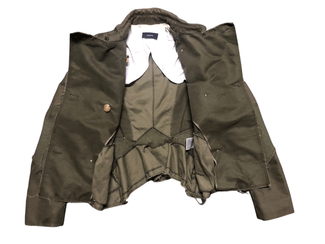Joseph Veste JOSEPH Femme 36 Cotton Wool Patchwork Military Style Size XS / US 0-2 / IT 36-38 - 5 Thumbnail
