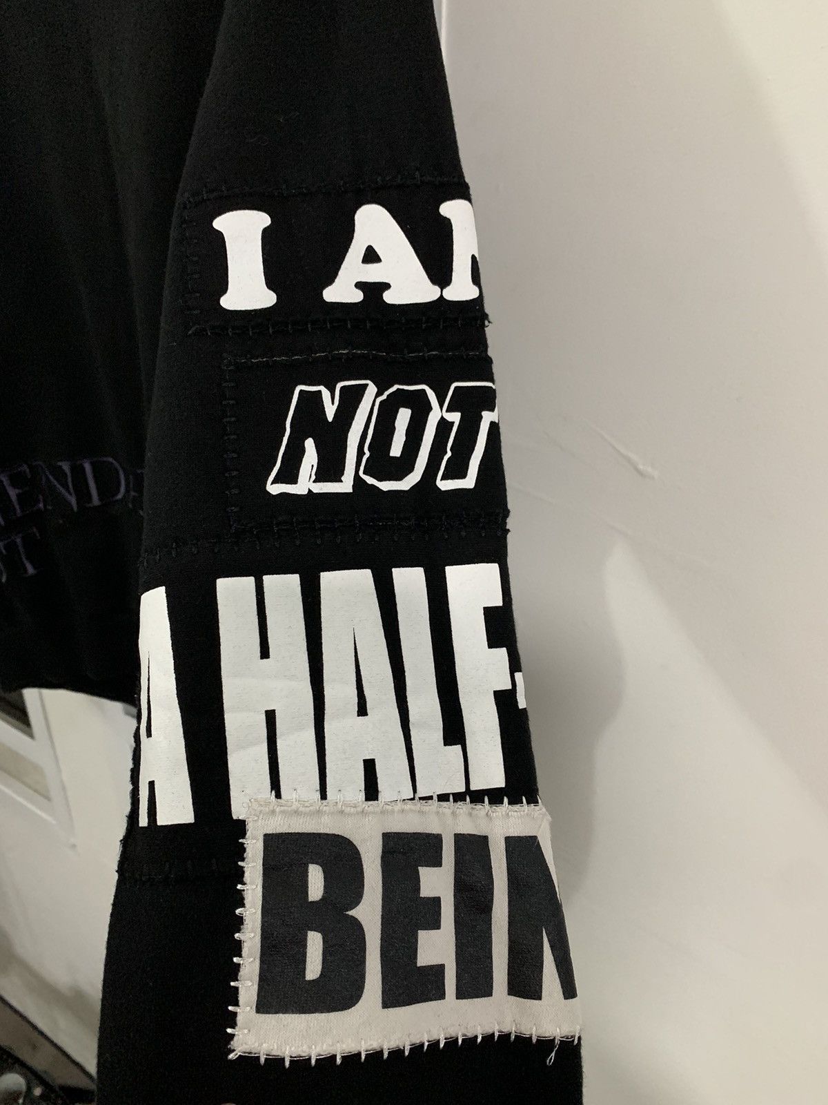 Japanese Brand I Am Not A Half-Wit Being Hoodie Black Patches Size US L / EU 52-54 / 3 - 4 Thumbnail