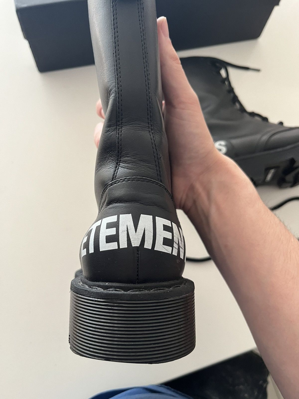 Vetements Vetements Spellout Leather Military Combat Boots Size US 6 / IT 36 - 3 Thumbnail
