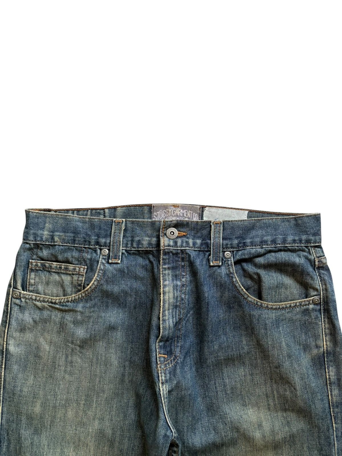 Stussy Vintage Stüssy Mud Wash Distressed Loose Baggy Jeans Size US 33 - 4 Thumbnail