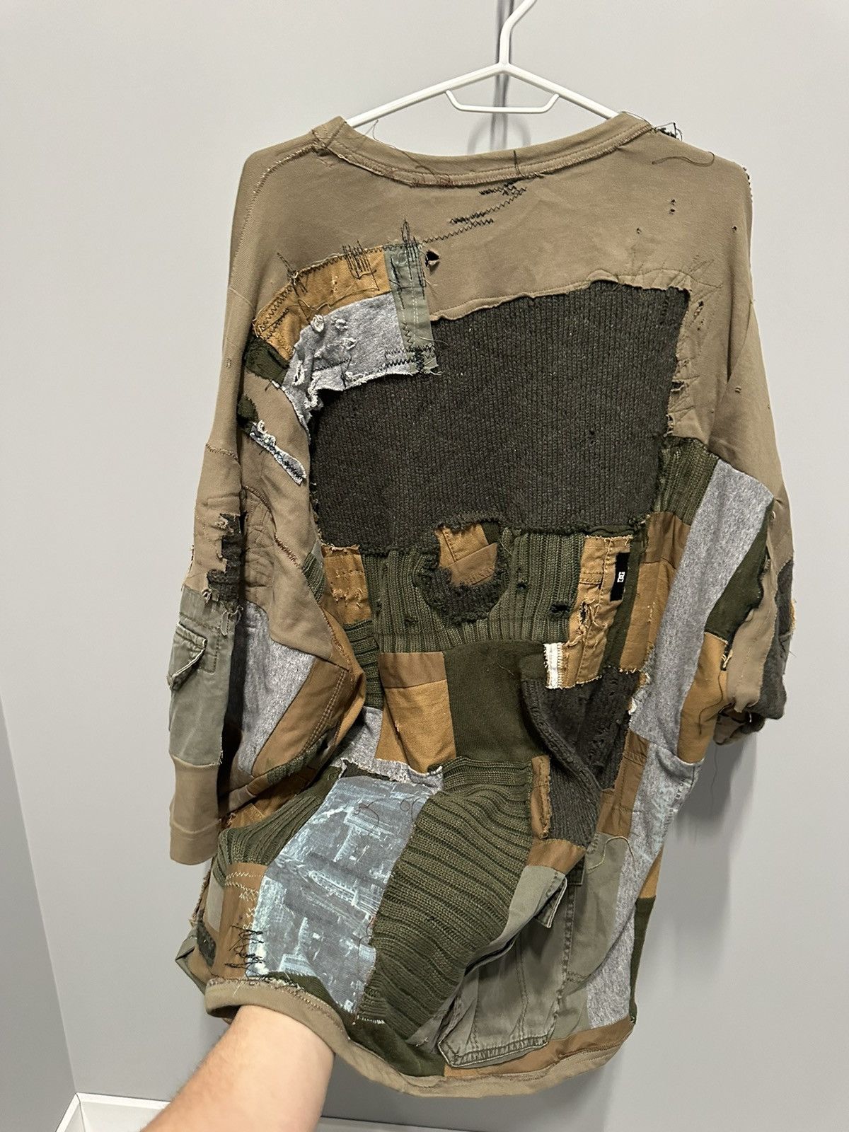 Japanese Brand Avant Garde Patchwork Distressed Shirt Military Oversize DC Size US L / EU 52-54 / 3 - 17 Thumbnail