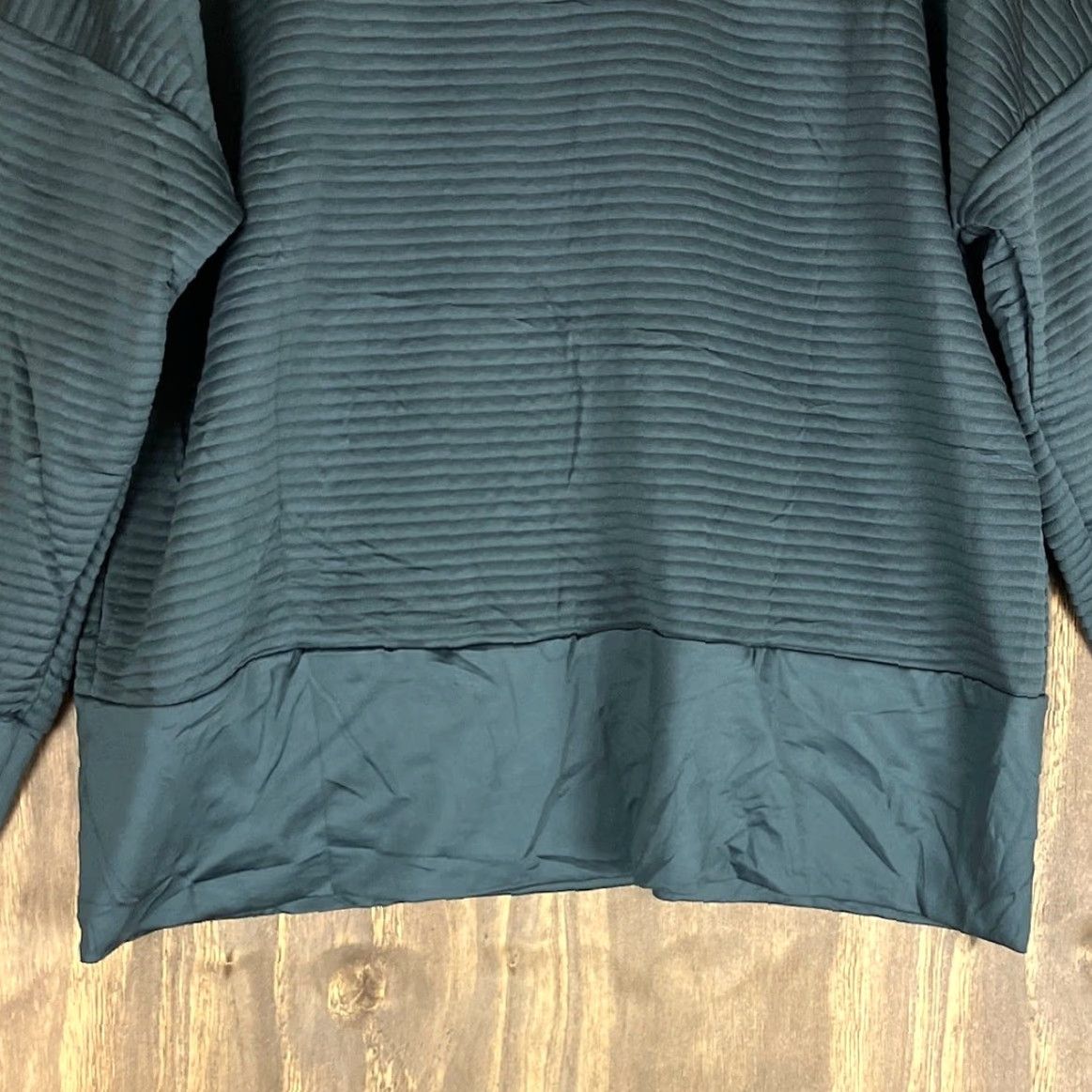 Nike Nike Women's Sweatshirt Dark Gray Long Sleeve Dri Fit Ribbed Stretch Large Size L / US 10 / IT 46 - 3 Thumbnail