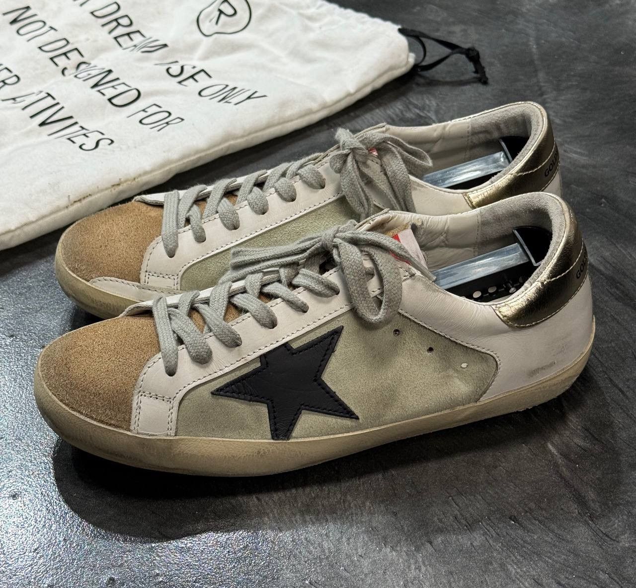 Golden Goose Golden Goose White & Green SuperStar Double Sneakers Size 40 Size US 10 / IT 40 - 1 Thumbnail