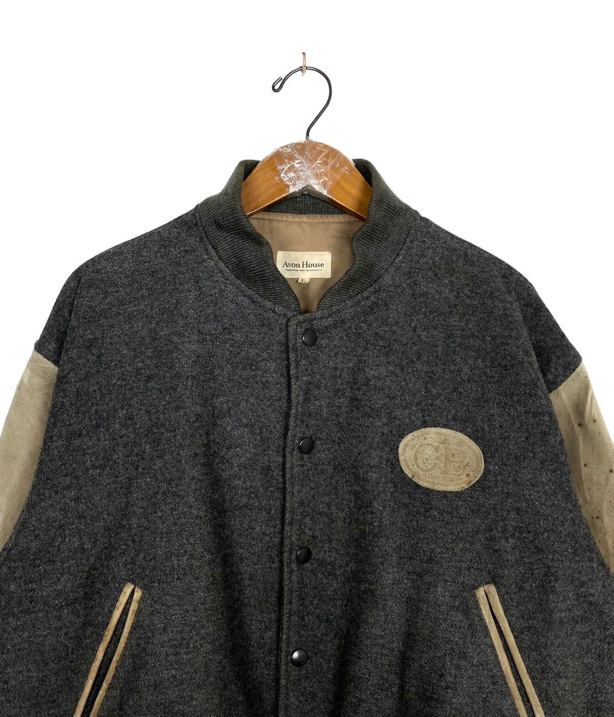 Japanese Brand Rare‼️ Vintage Avon House Wool Varsity Suede Leather Size US M / EU 48-50 / 2 - 4 Thumbnail