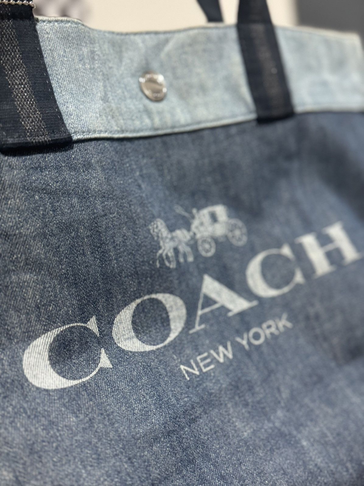 Coach × Vintage COACH Tote bag denim Size ONE SIZE - 5 Thumbnail