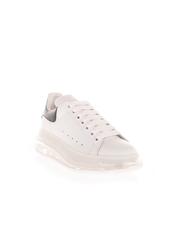 Alexander McQueen o1w1db10925 Oversized Transparent Sole Sneaker in White Size US 6.5 / IT 36.5 - 3 Thumbnail