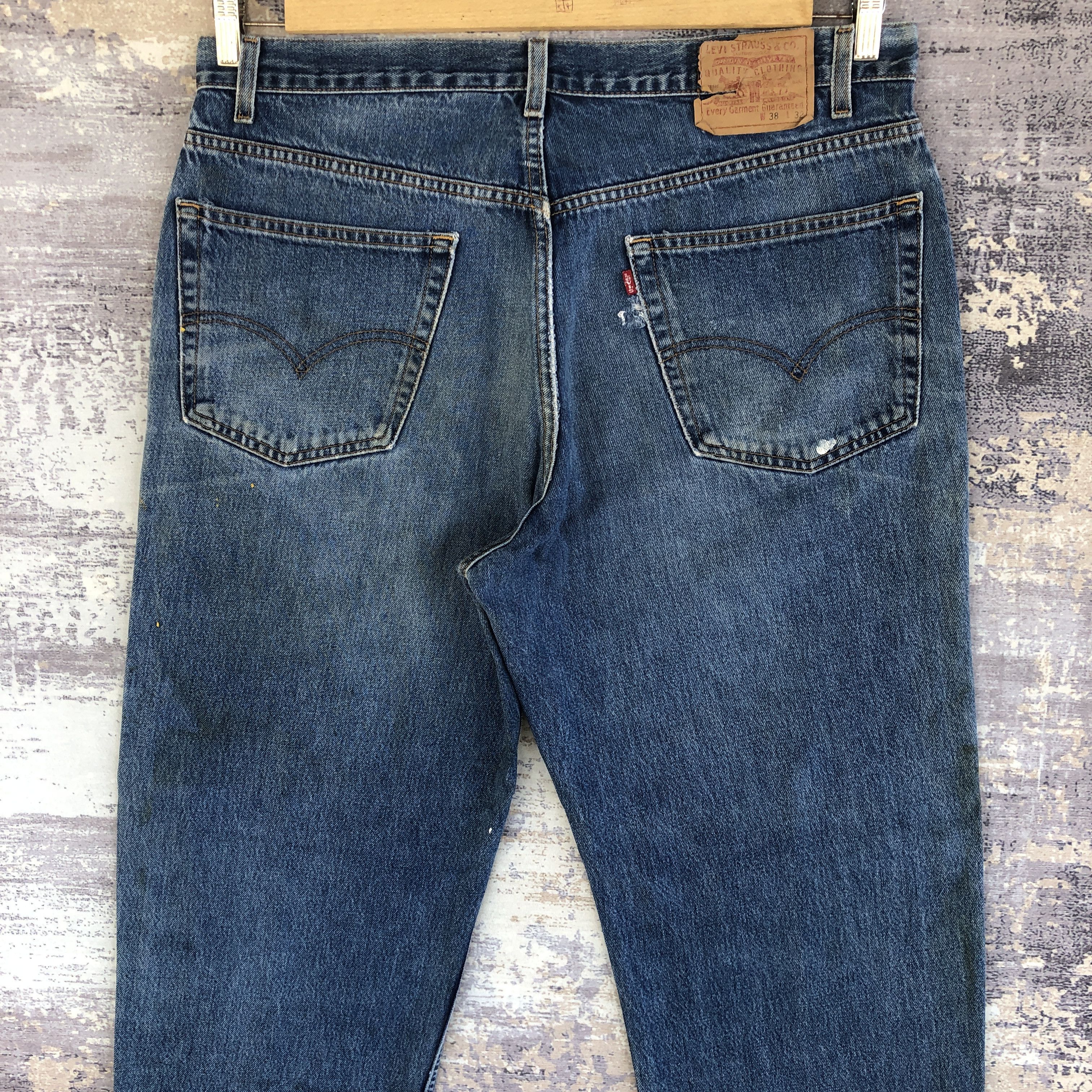 Levi's Vintage Levis Distressed Jeans Levi's Painter Faded Denim Size US 36 / EU 52 - 4 Thumbnail