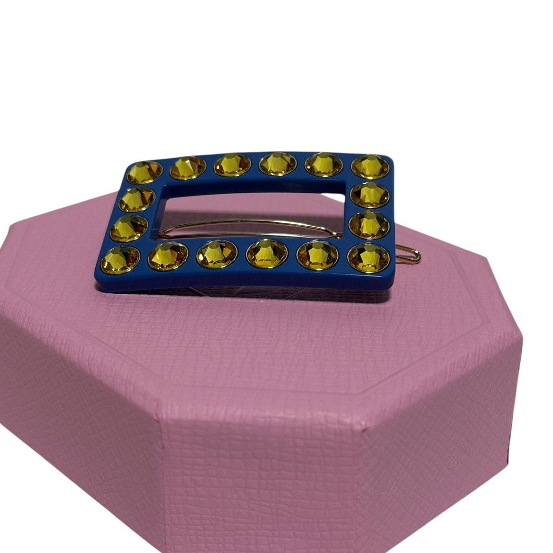 Swarovski Swarovski Hair clip Round cut, Rectangular shape, Blue Size ONE SIZE - 7 Thumbnail