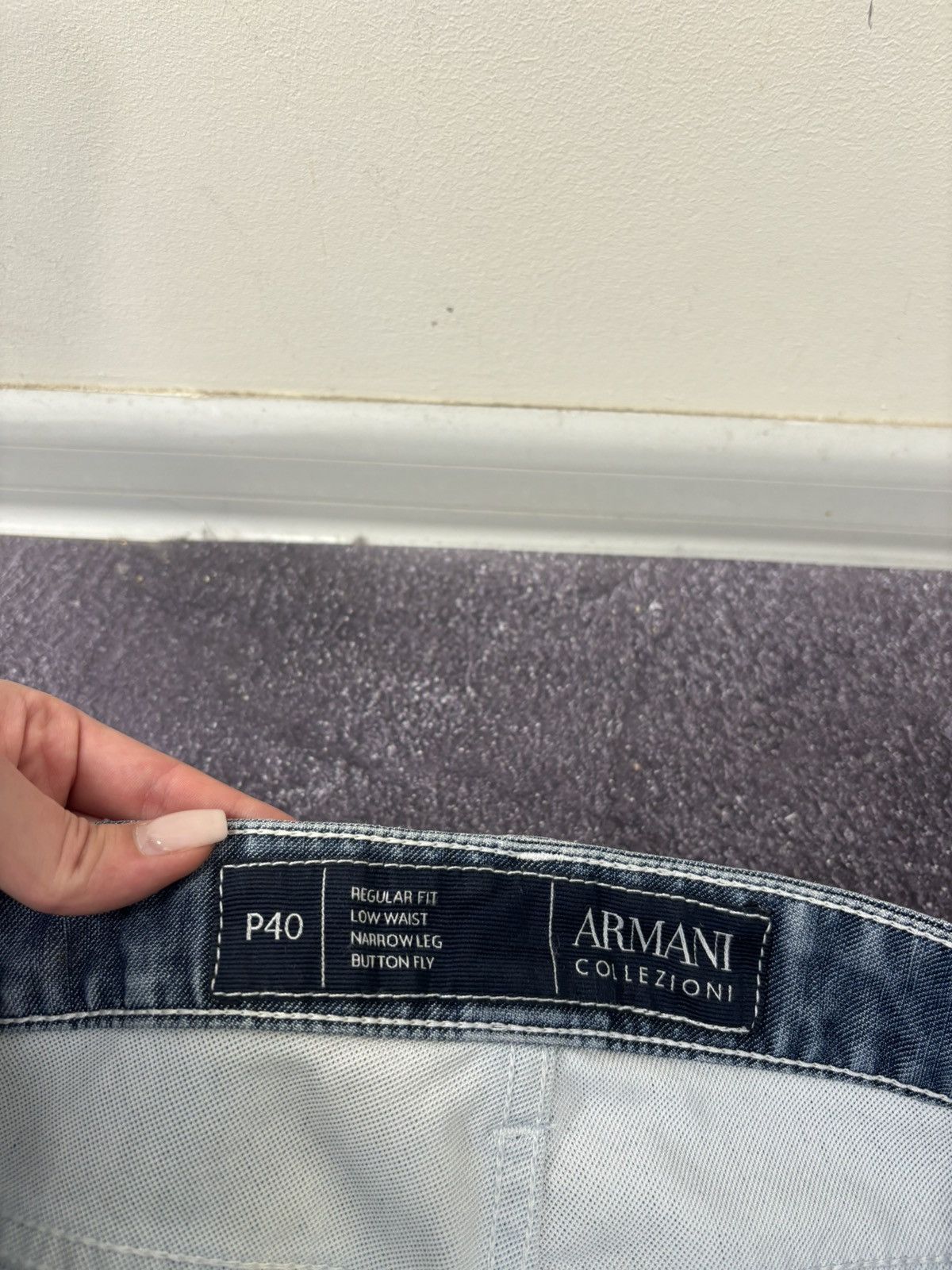 Armani Armani Collezioni Y2K Faded Blue Denim Hype Baggy Jeans Size US 40 / EU 56 - 18 Thumbnail
