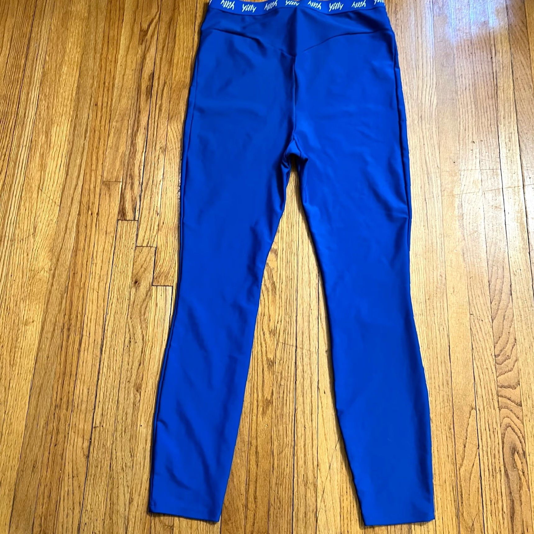 Vintage Yitty Leggings Womens 1X Blue High Rise Compression Pants Size 40" / US 18 - 3 Thumbnail