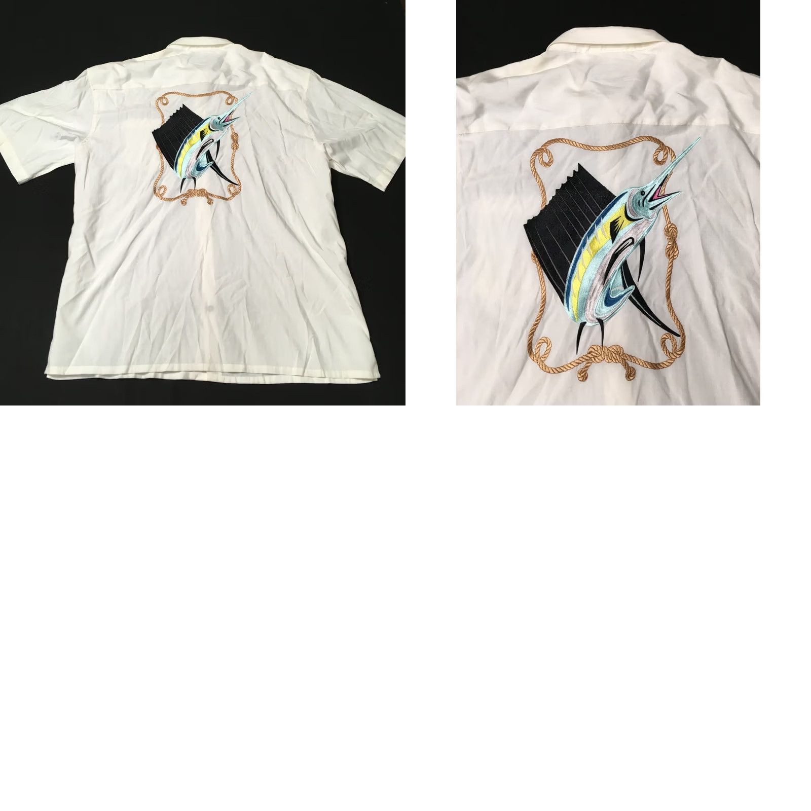 Paradise VINTAGE Paradise Key Shirt 2XL IVORY CAMP BEACHcomber Resort Embroidered Size US XXL / EU 58 / 5 - 8 Thumbnail