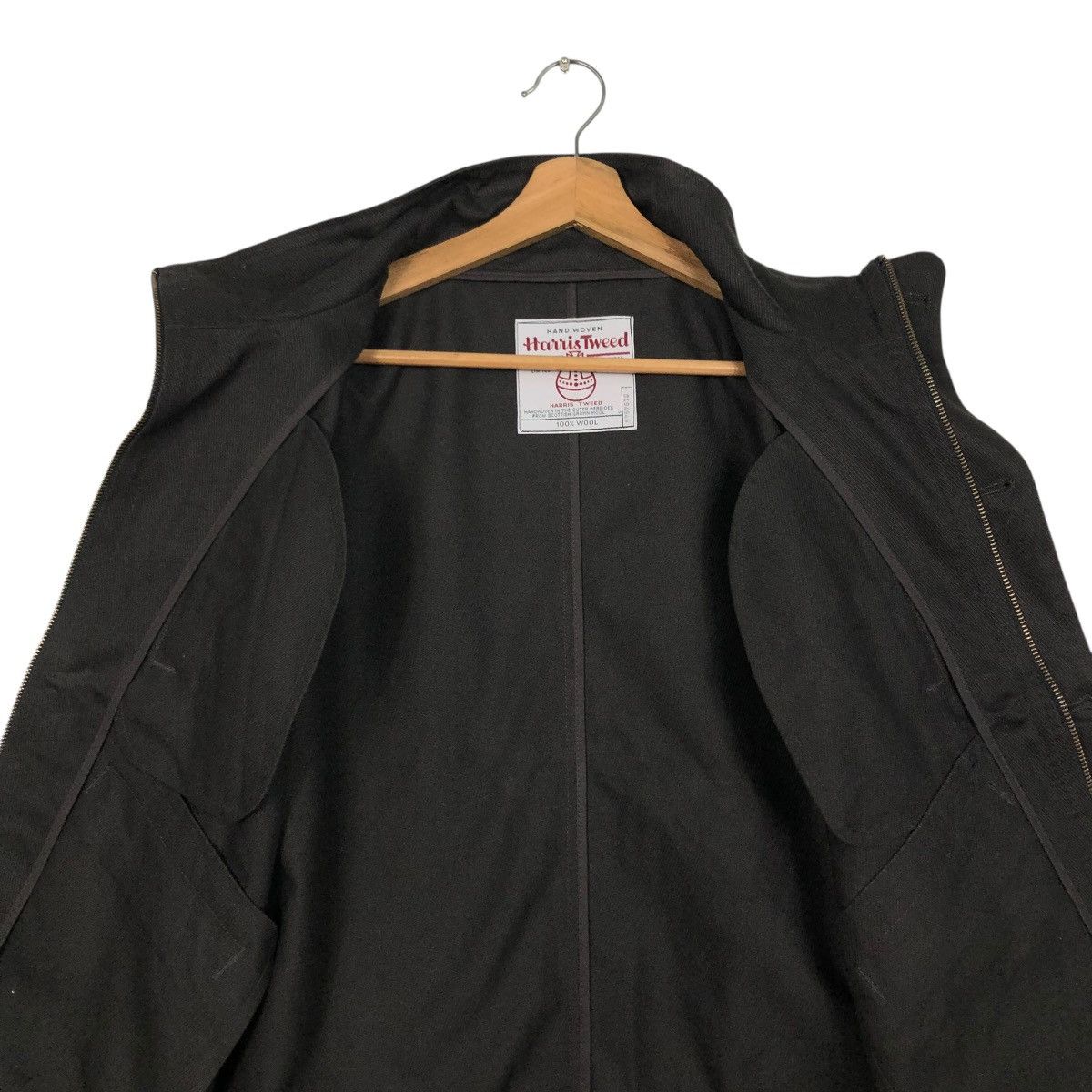 Harris Tweed 🔥VINTAGE WOOL BOMBER JACKET HARRIS TWEED HERRINGBONE Size US S / EU 44-46 / 1 - 16 Thumbnail