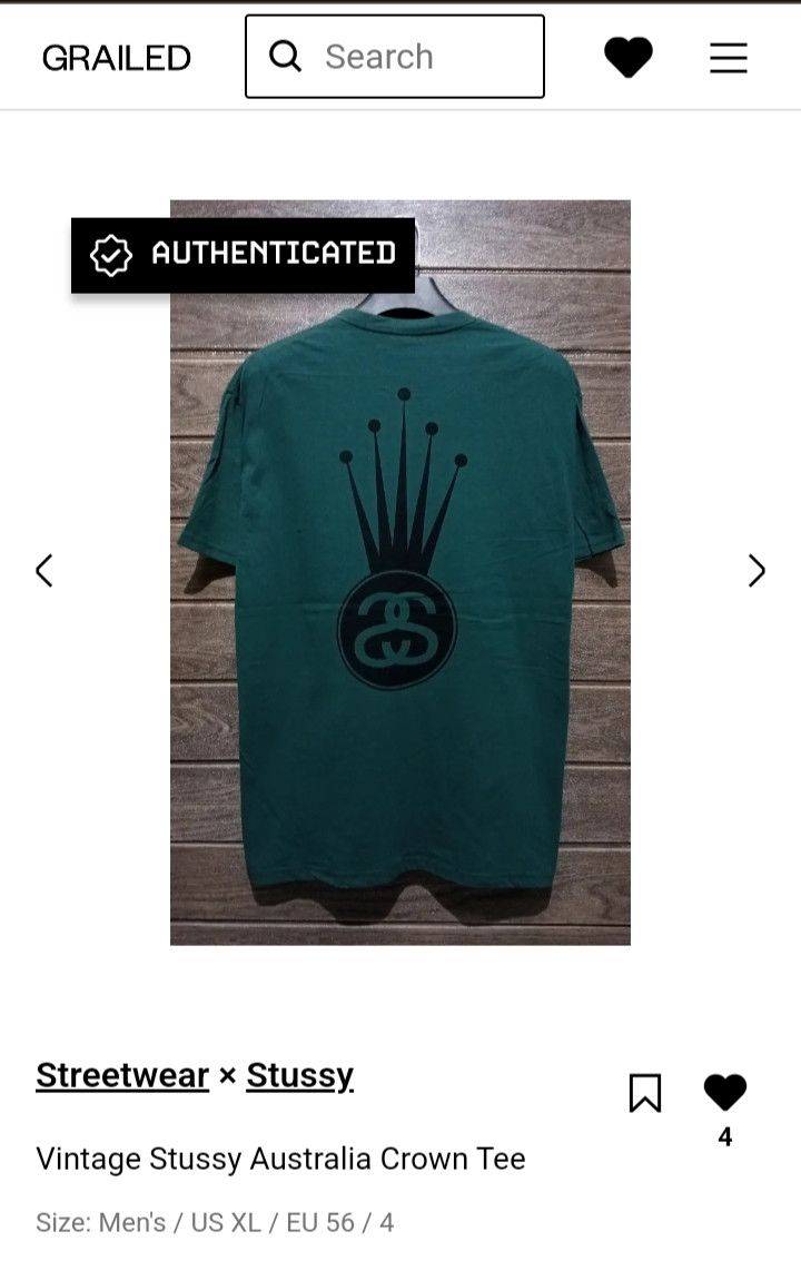 Stussy Vintage Stussy Australia Crown Tee Size US XL / EU 56 / 4 - 10 Thumbnail