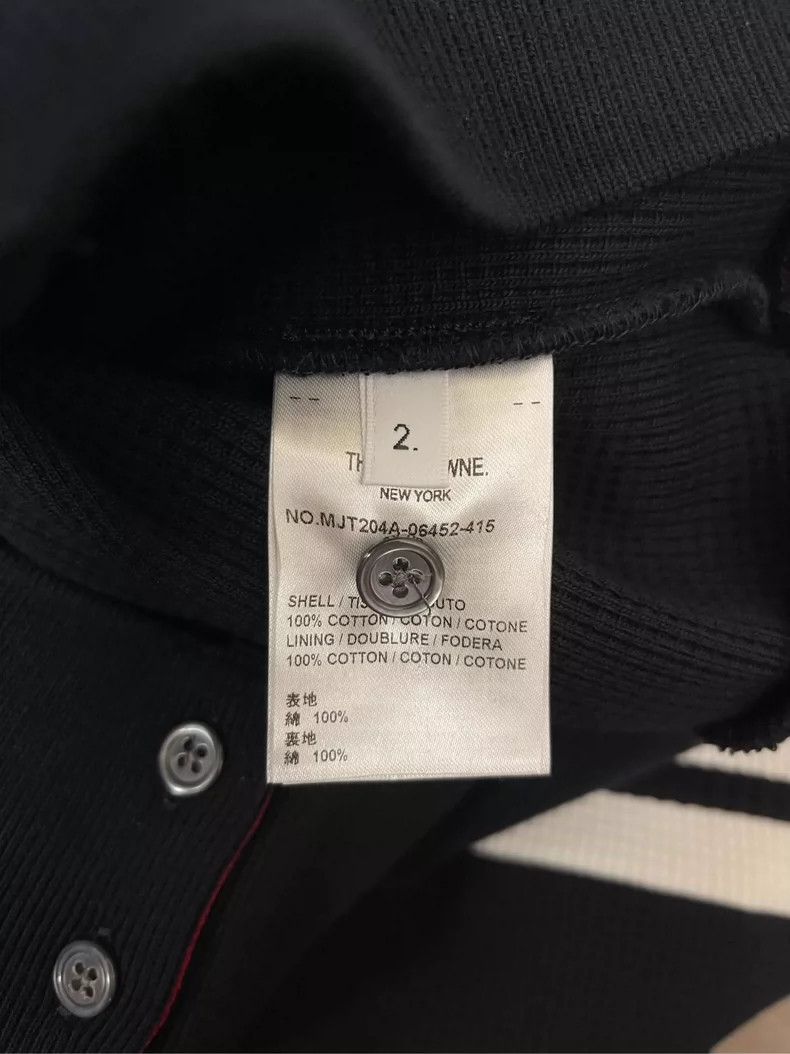 Thom Browne Thom browne Dark blue classic four-striped waffe zipper jac Size US M / EU 48-50 / 2 - 6 Thumbnail