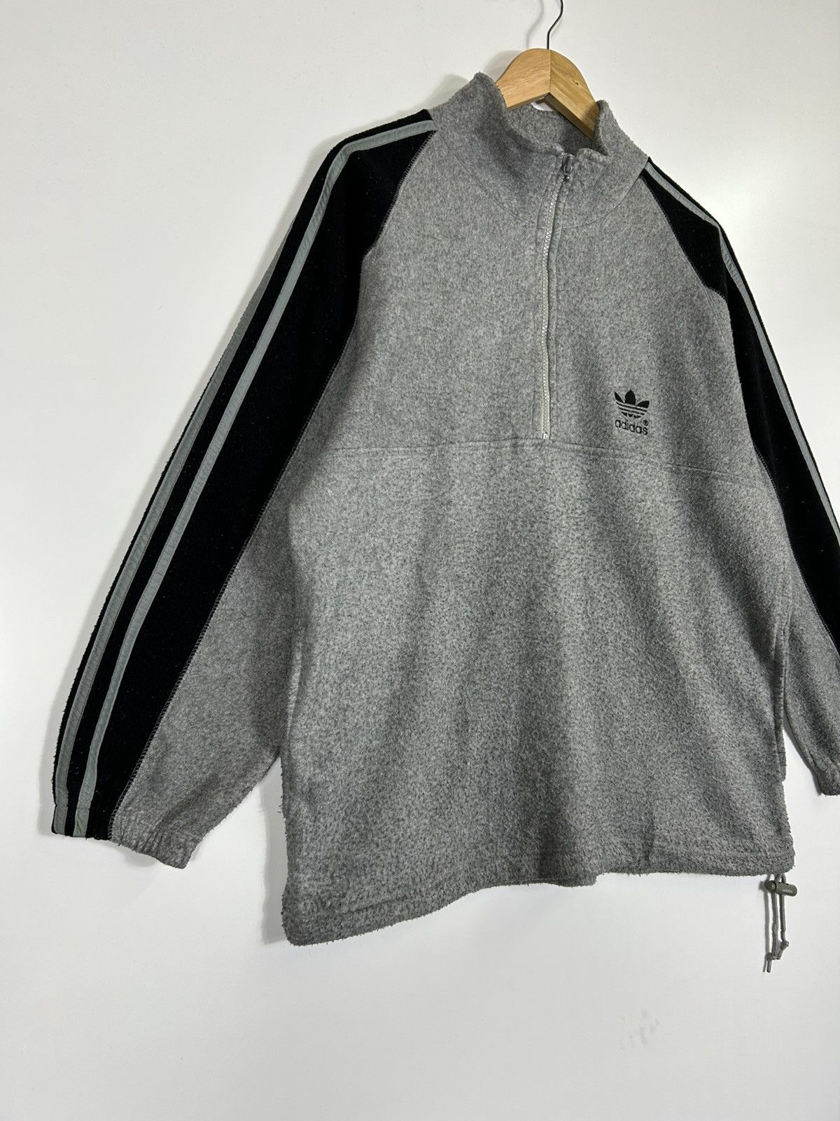 Adidas ⚡️Vintage Adidas Trefoil Half Zipper Sweatshirt Size US L / EU 52-54 / 3 - 2 Thumbnail