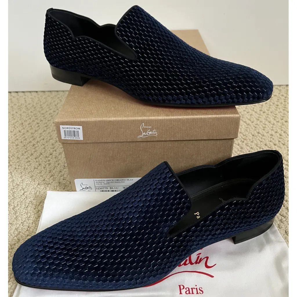 Christian Louboutin o1w1db10425 Flats in Navy Size US 7 / EU 40 - 4 Thumbnail
