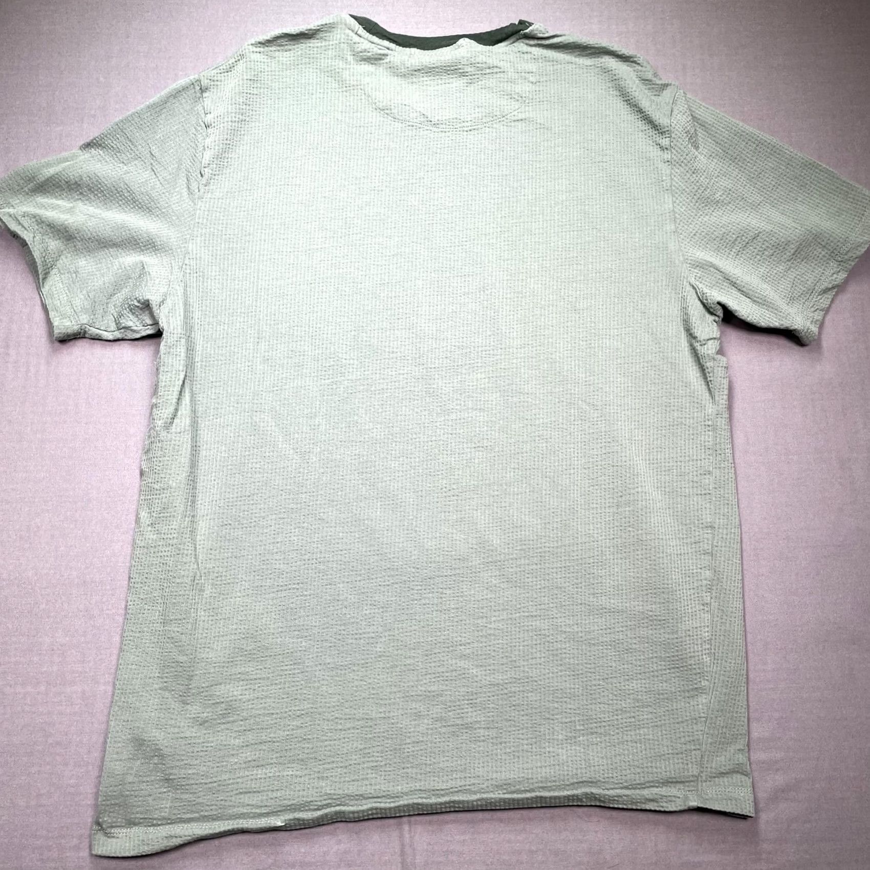 Scotch & Soda Scotch & Soda Shirt Mens XL Green Textured Waffle Knit Stretch Crewneck Tee Size US XL / EU 56 / 4 - 6 Thumbnail