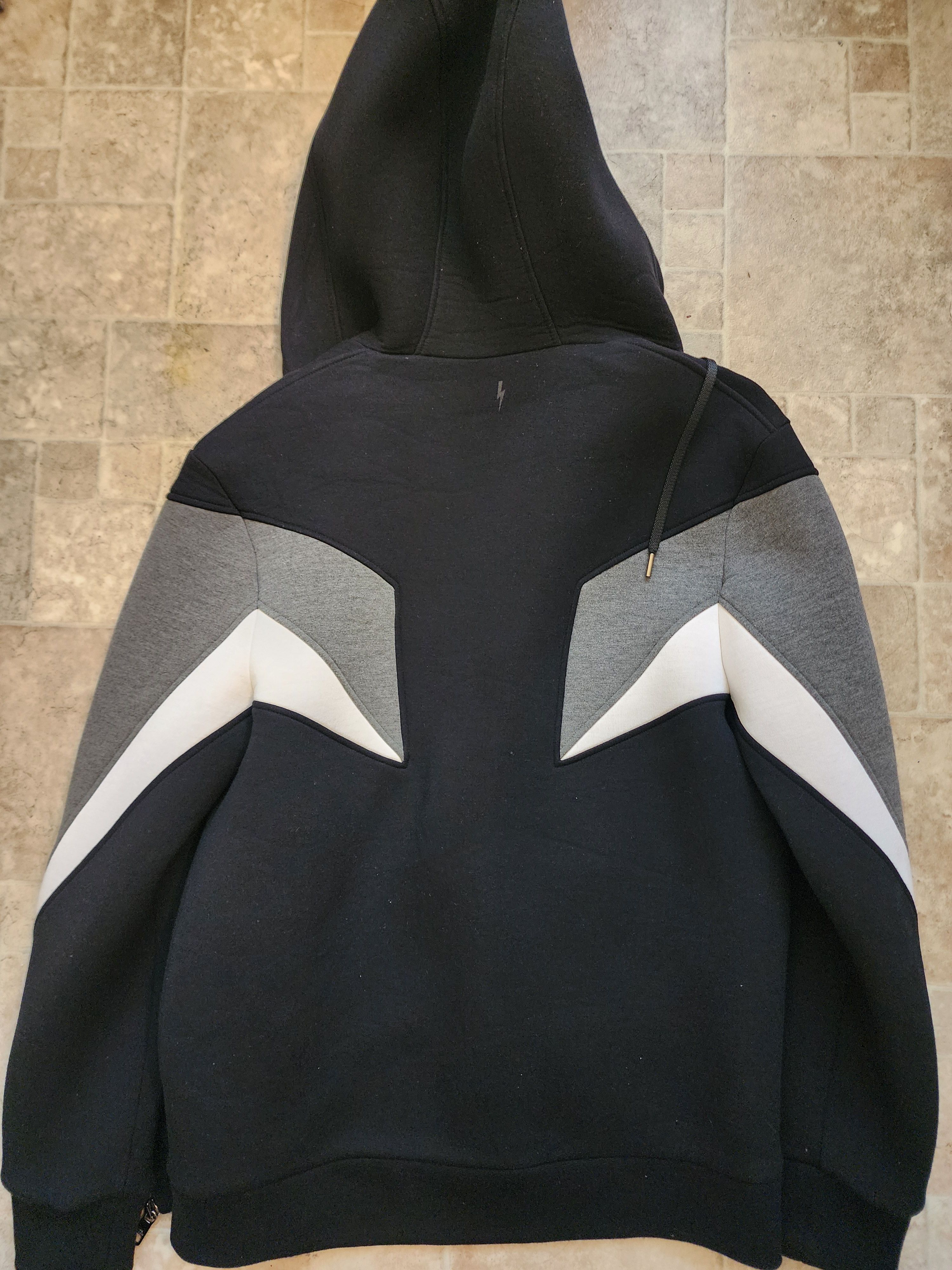 Neil Barrett NEIL BARRETT MODERNIST NEOPRENE HOODIE SIZE SMALL Size US S / EU 44-46 / 1 - 7 Thumbnail