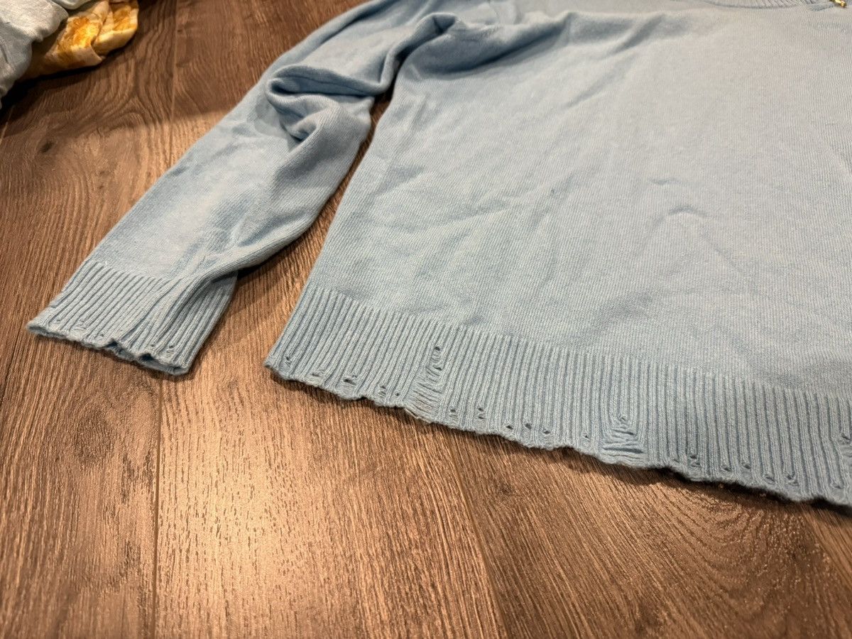 Versace Blue 95% Cashmere Versace Sweater Gold Paperclip Accent! Size US S / EU 44-46 / 1 - 6 Thumbnail