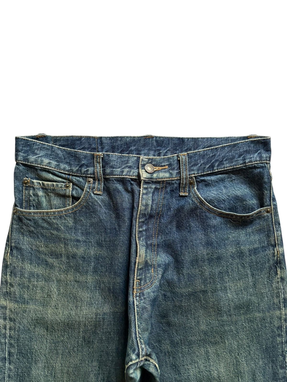 Japanese Brand Vintage Japanese Brand Mud Wash Distressed Loose Jeans Size US 32 / EU 48 - 4 Thumbnail
