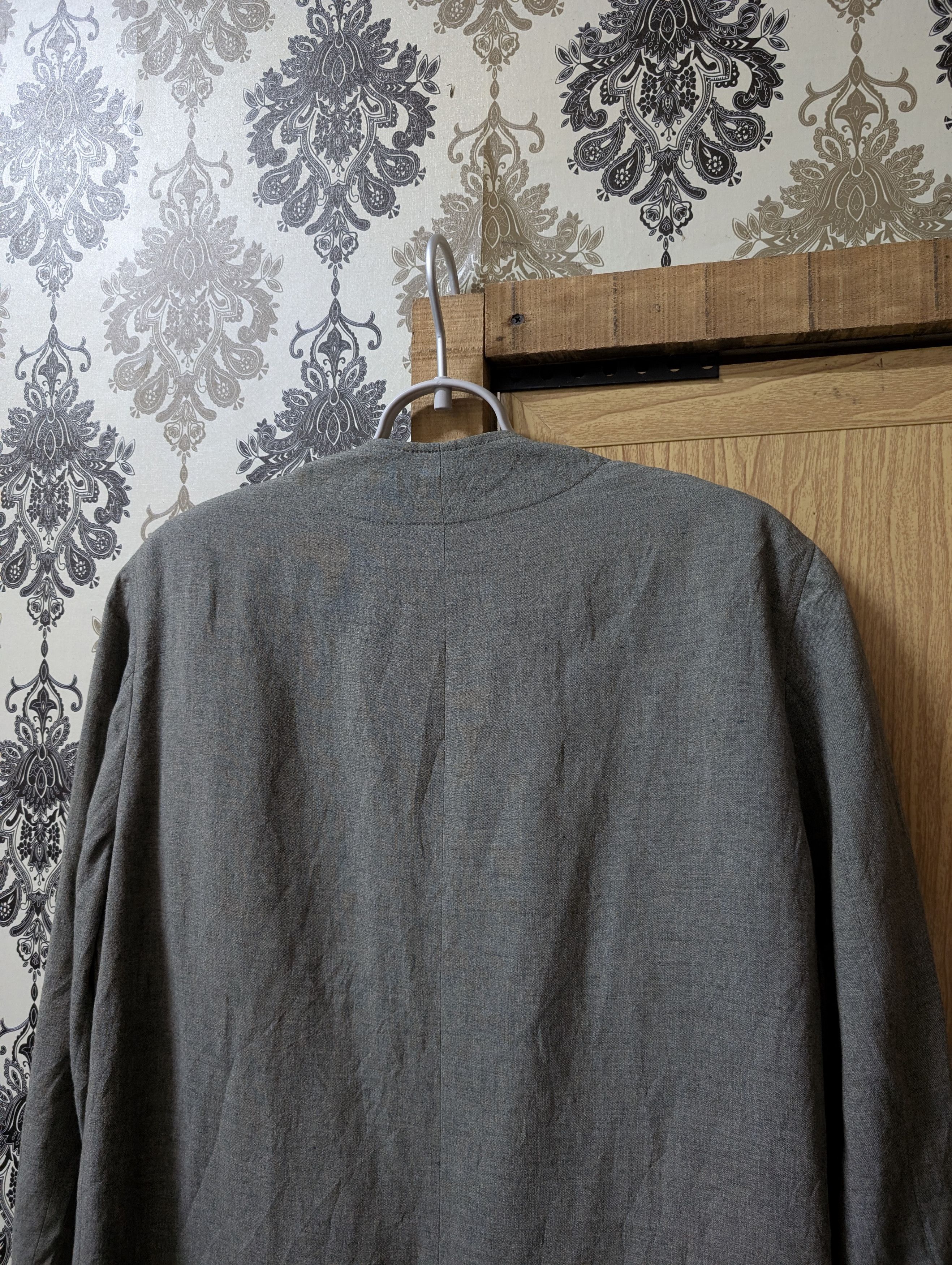 Adolfo Dominguez Vintage Adolfo Dominguez Collarless Linen Rustic Chore Coat Size US S / EU 44-46 / 1 - 7 Thumbnail