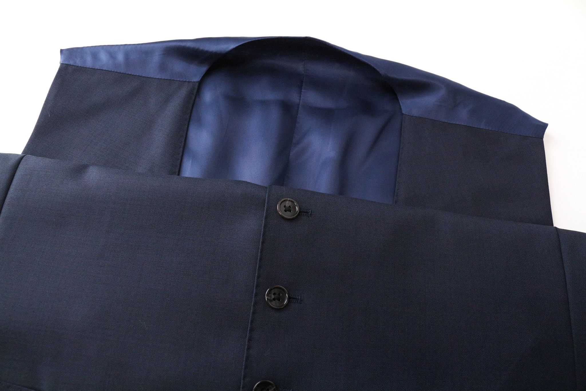 Suitsupply LAZIO UK58S Navy Slim Wool Melange Suit 75645 Size 54R - 7 Thumbnail
