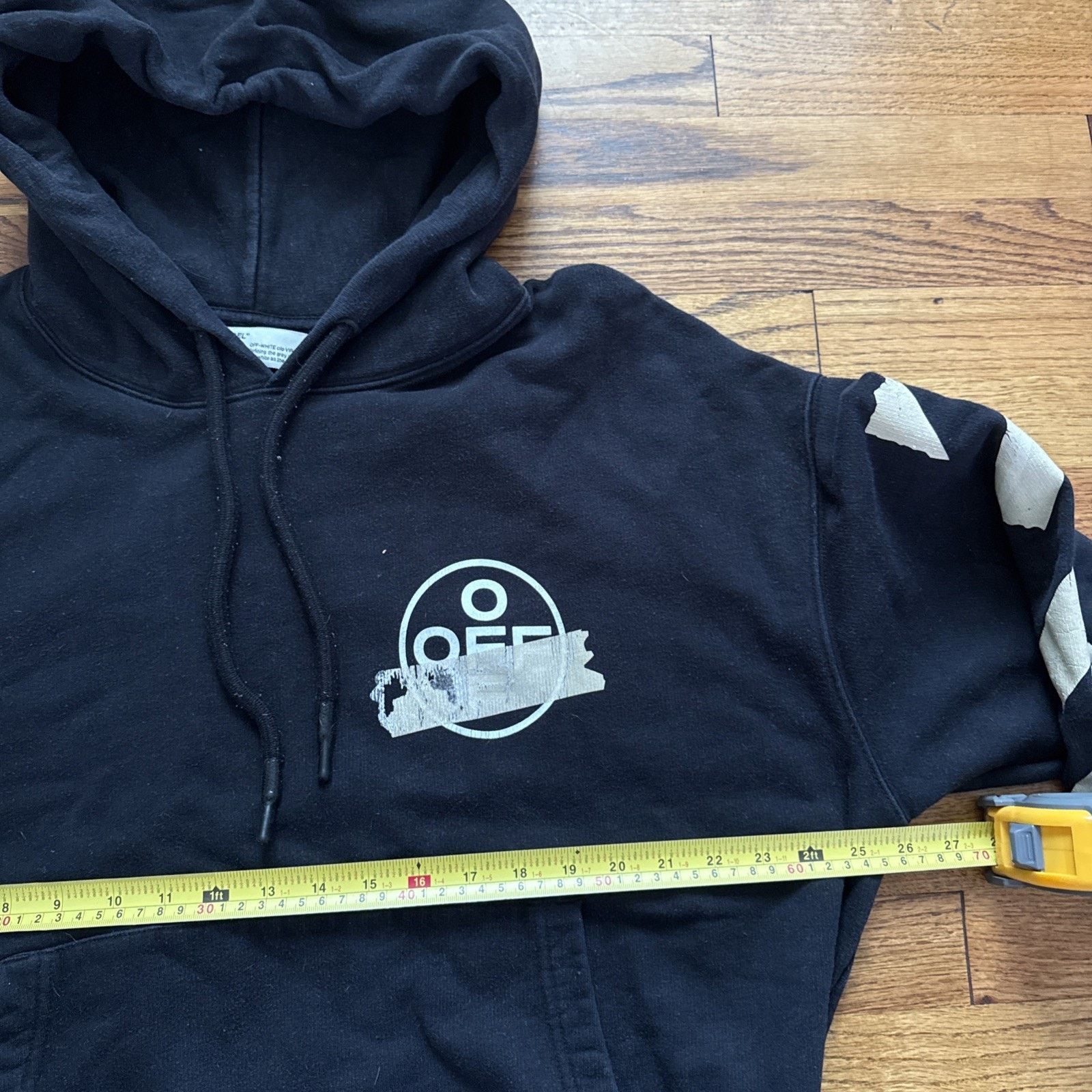 Off-White OFF-WHITE TAPE DIAGONAL ARROWS HOODIE Size L C23 Size US L / EU 52-54 / 3 - 7 Thumbnail