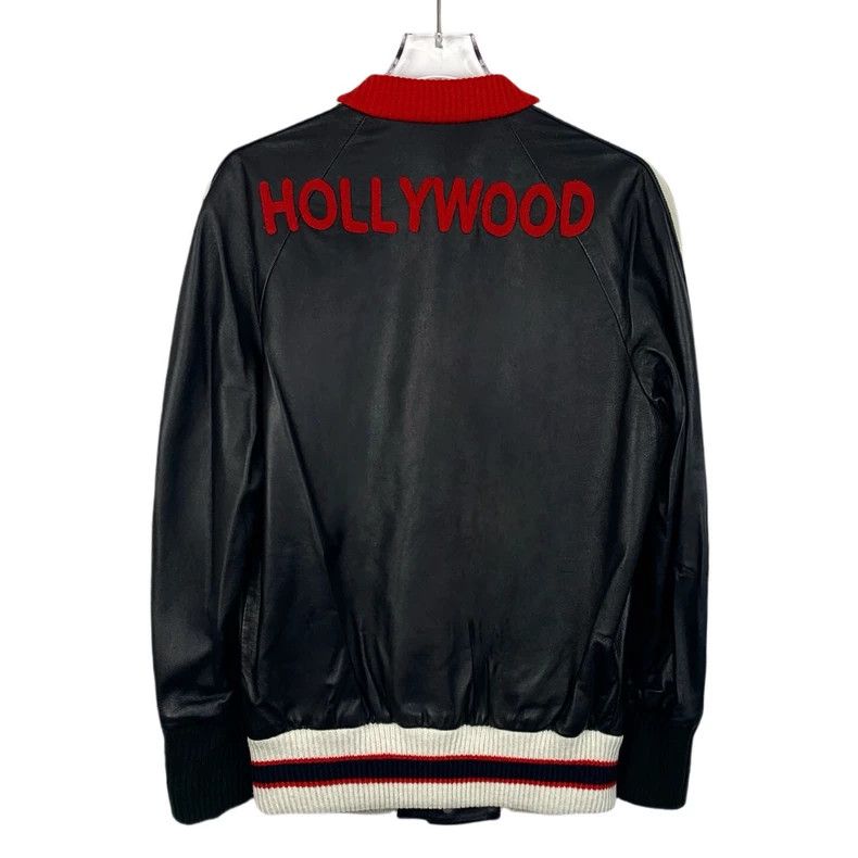 Gucci Gucci Black logo letter leather jacket 2501-Nextarrow Size US S / EU 44-46 / 1 - 2 Thumbnail