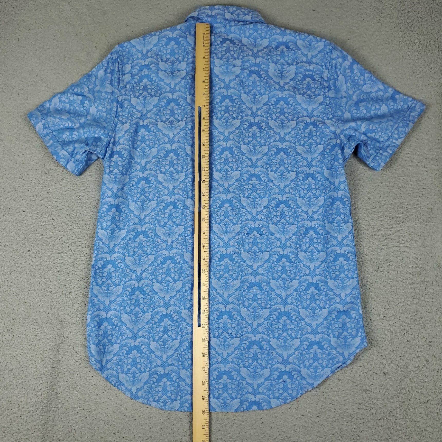 Robert Graham Robert Graham Shirt Mens Small Blue Floral Classic Fit Button Up Short Sleeve Size US S / EU 44-46 / 1 - 3 Thumbnail