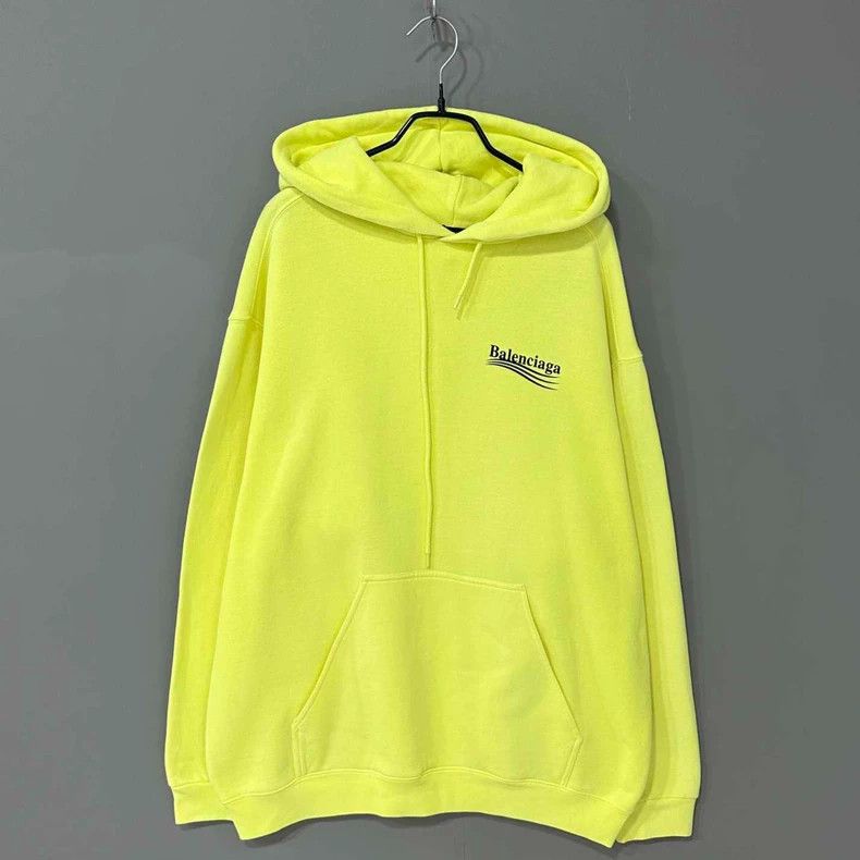 Balenciaga Balenciaga Fluorescent Yellow Coke Logo Sweatshirt Size US S / EU 44-46 / 1 - 1 Thumbnail