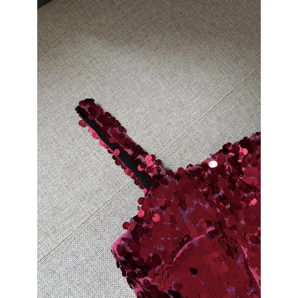 Dolce & Gabbana Dolce & Gabbana Red Sequin Bodycon Cocktail Dress Size IT 46 Size L / US 10 / IT 46 - 4 Thumbnail