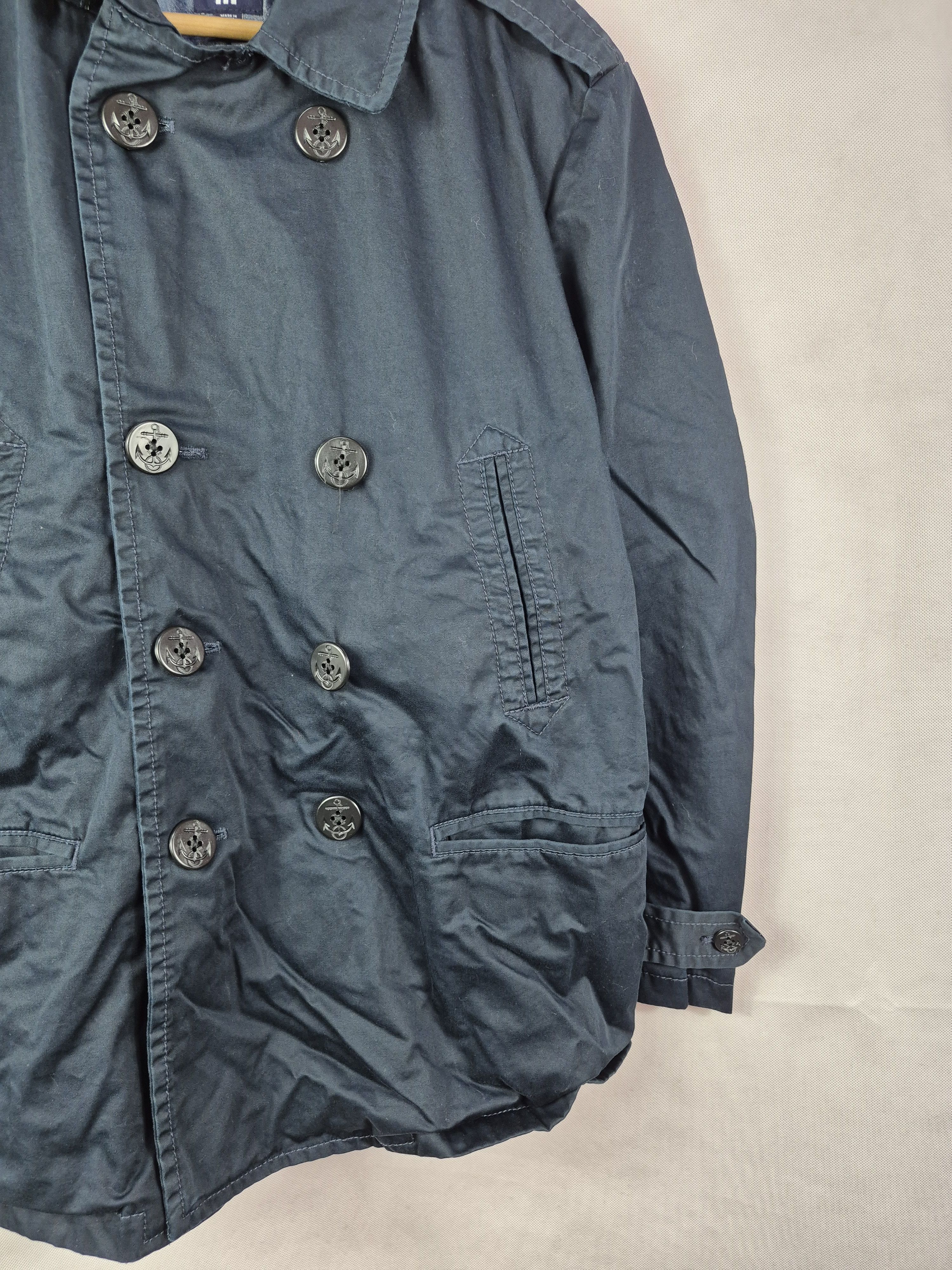 Gap 🔥 GAP True Navy Spring Waxed Parka Jacket Size US L / EU 52-54 / 3 - 3 Thumbnail