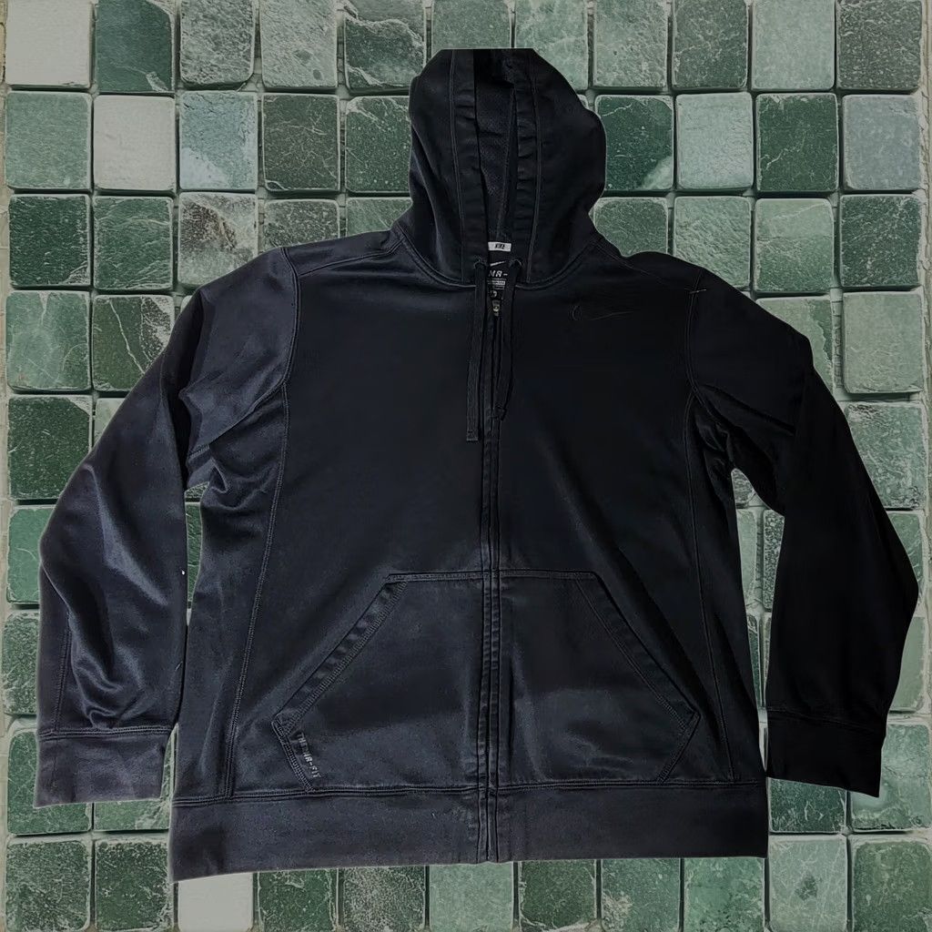 Nike Hoodie Black Medium Therma-Fit Full Zip Performance Sweatshirt Mens, Men's