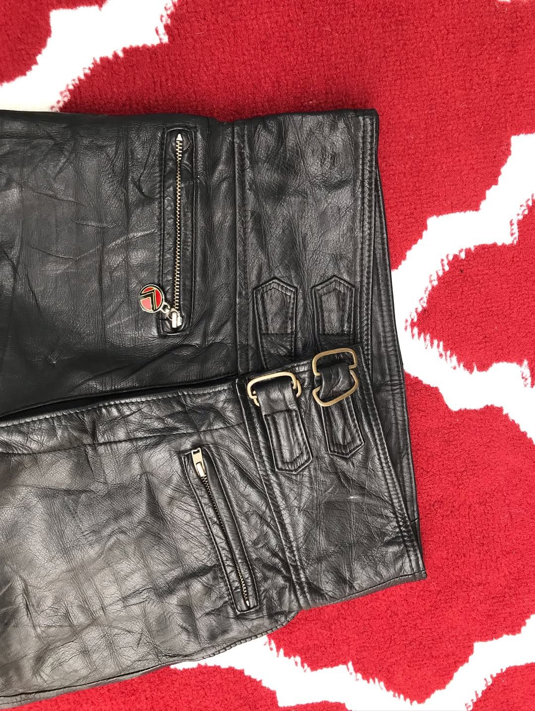 Japanese Brand 1980s Excellence Komine Biker Leather Pants Motorcycle Size US 27 - 9 Thumbnail