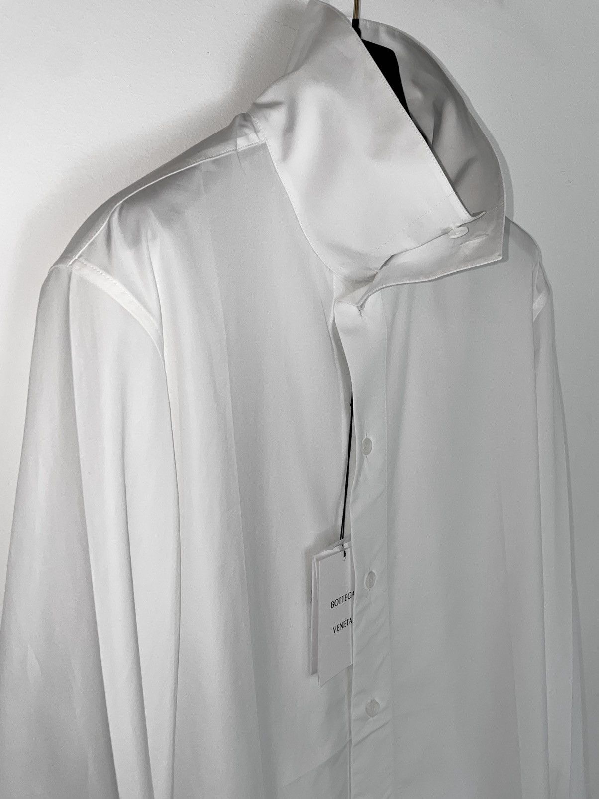 Bottega Veneta RUNWAY SS26 Bottega Veneta High Neck Poplin Shirt Size US S / EU 44-46 / 1 - 14 Thumbnail