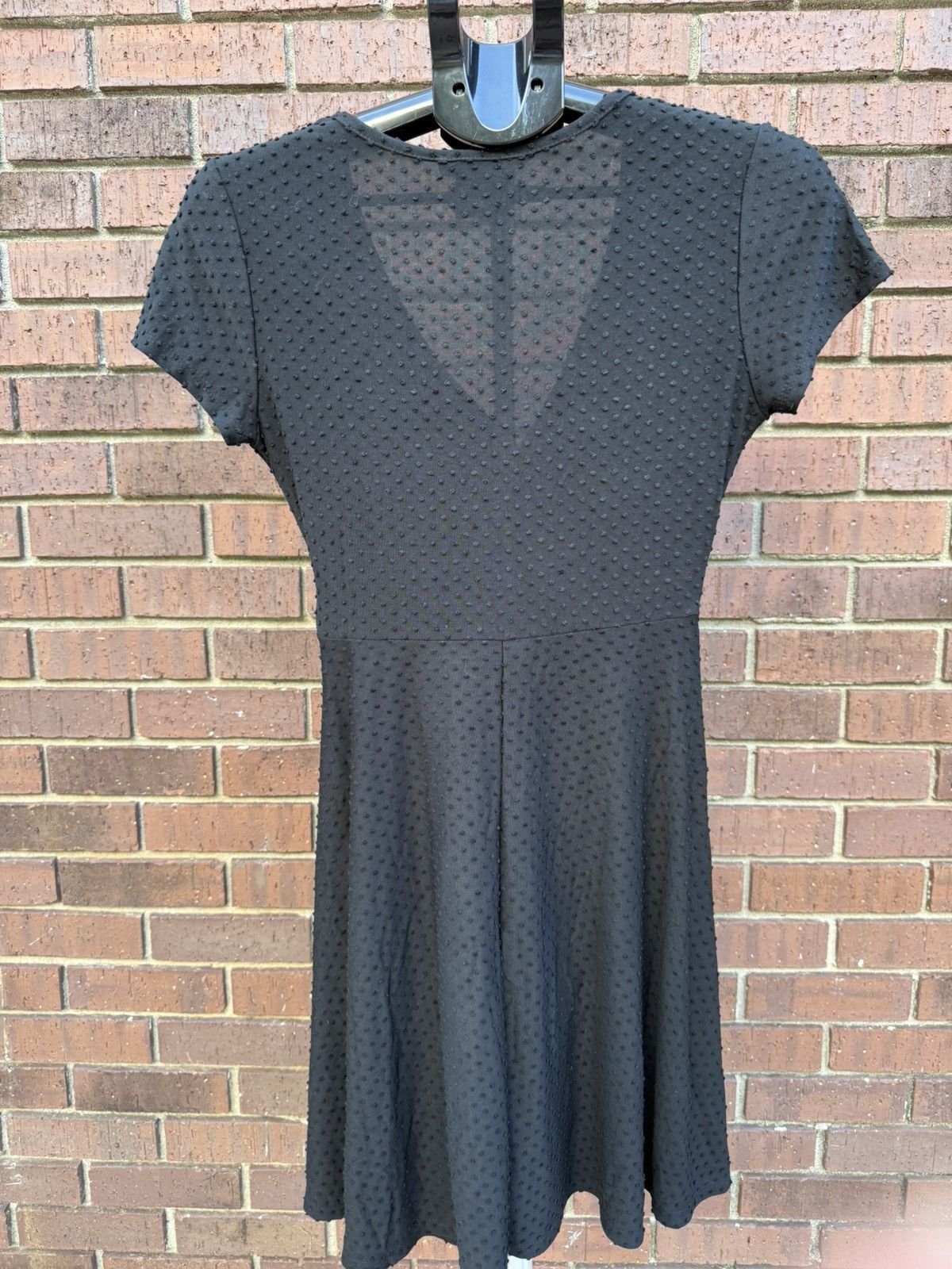 Other Rolla Coster Faux Wrap Surplice Little Black Dress Swiss Dot Size S / US 4 / IT 40 - 6 Thumbnail