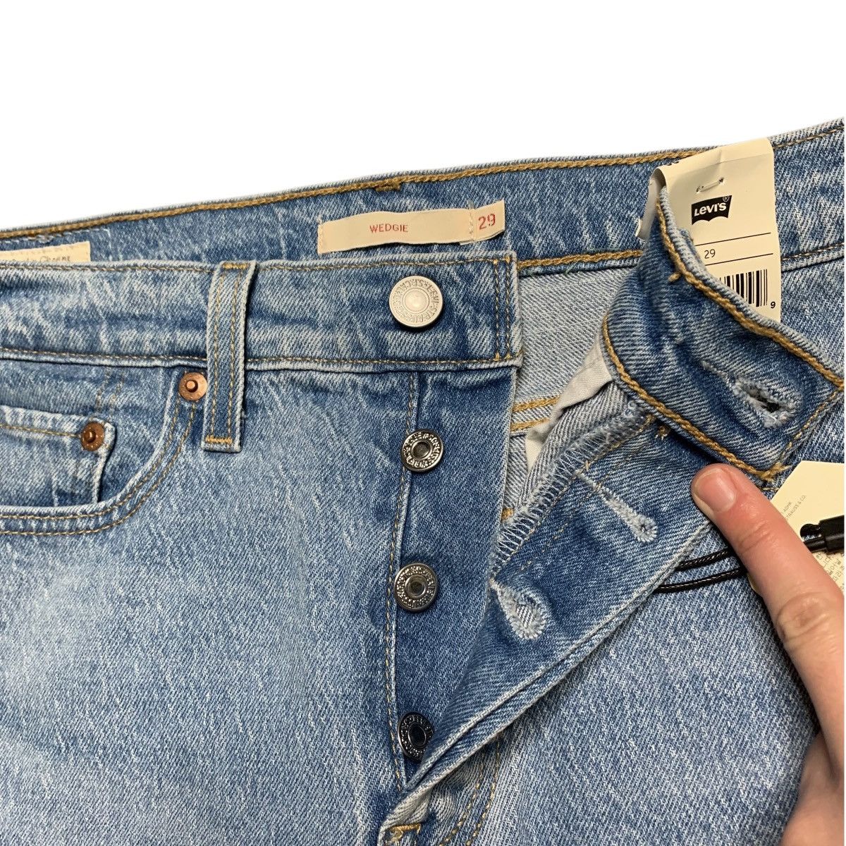Levi's New With Tags Levi’s Wedgie 29 Denim Jean Pants High Rise Size 29" - 4 Thumbnail