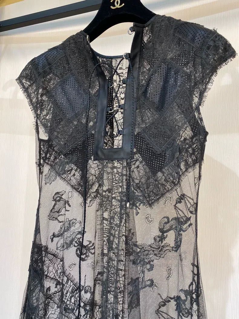 Hermes Hermes Leather and Lace Three Piece Set Dress Size XS / US 0-2 / IT 36-38 - 4 Thumbnail