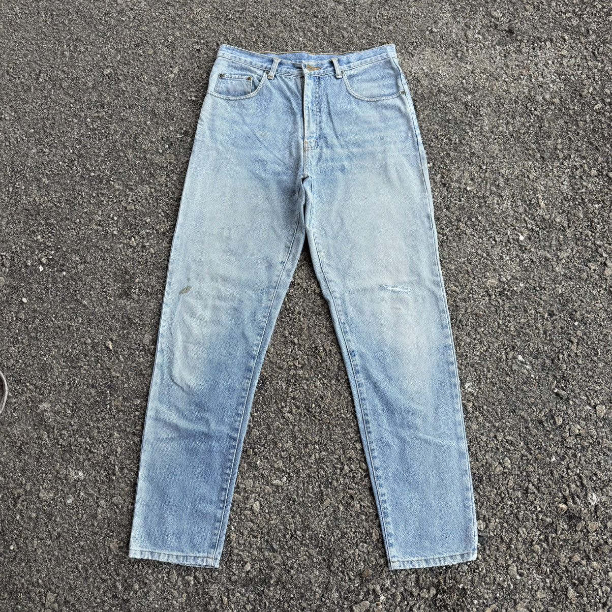 Giordano VINTAGE GIORDANO BLUE DENIM STRAIGHT FADED JEAN PANTS Size US 33 - 1 Thumbnail