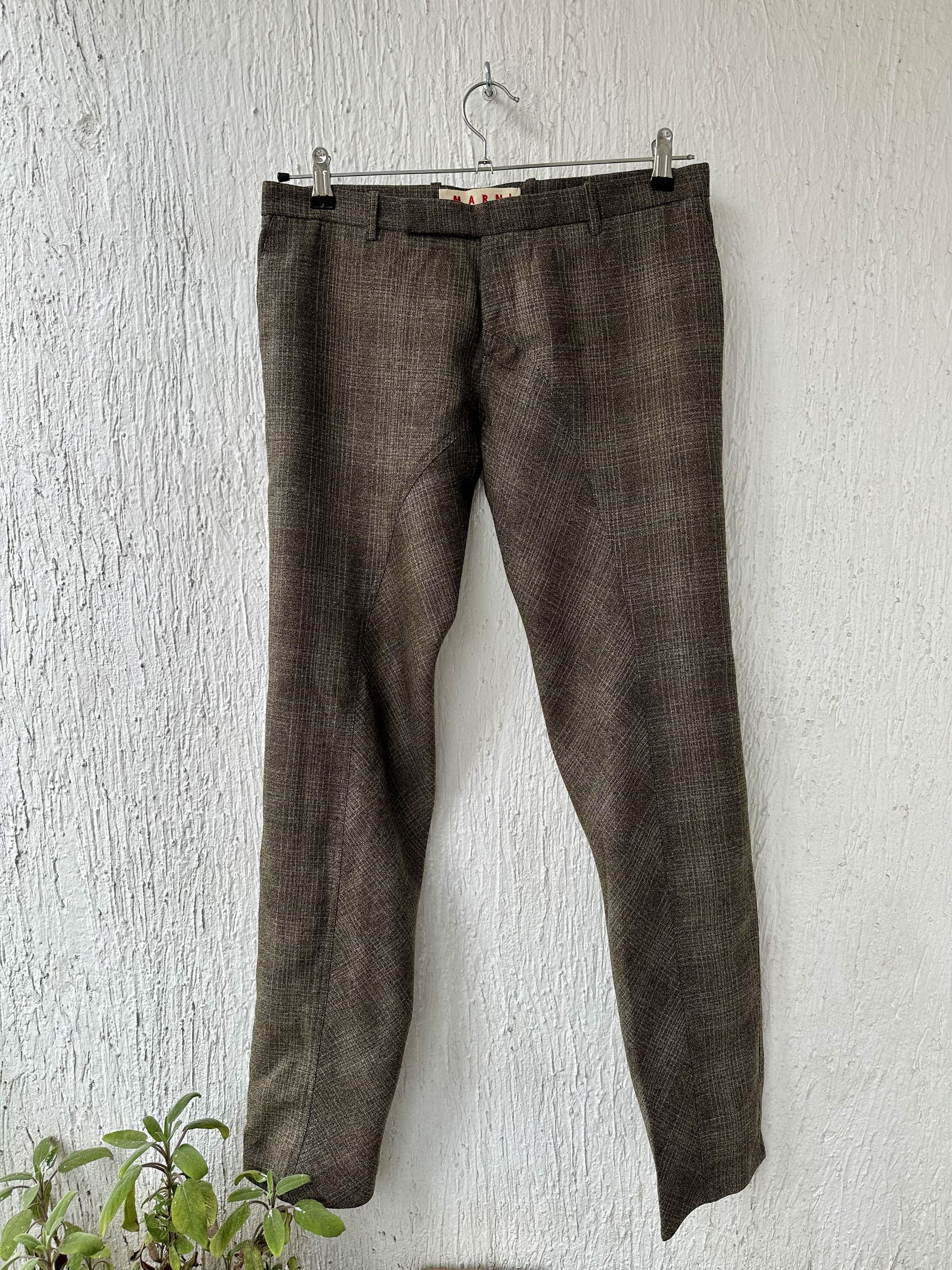 Marni silk blend plaid trousers Size US 32 / EU 48 - 1 Thumbnail