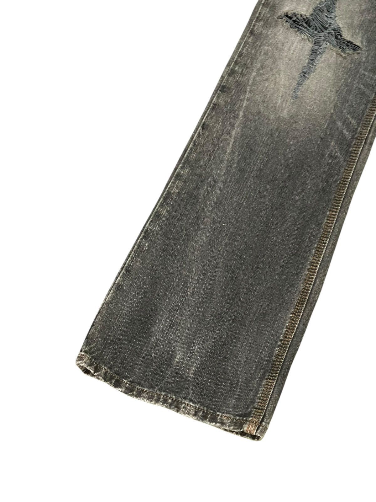 Edwin Flare Jeans Edwin XV Faded Distress Boot Cut 1🟦0 Size US 31 - 5 Thumbnail
