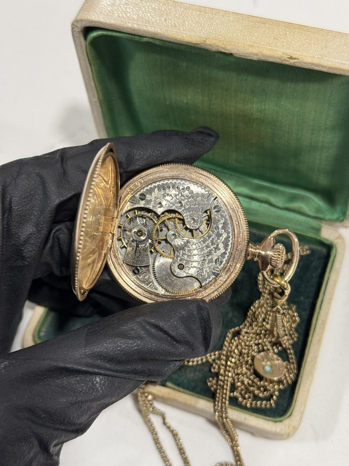 Elgin National Watch Company Vintage 1890s Elgin Gold Filled Pocket Watch Size ONE SIZE - 19 Thumbnail