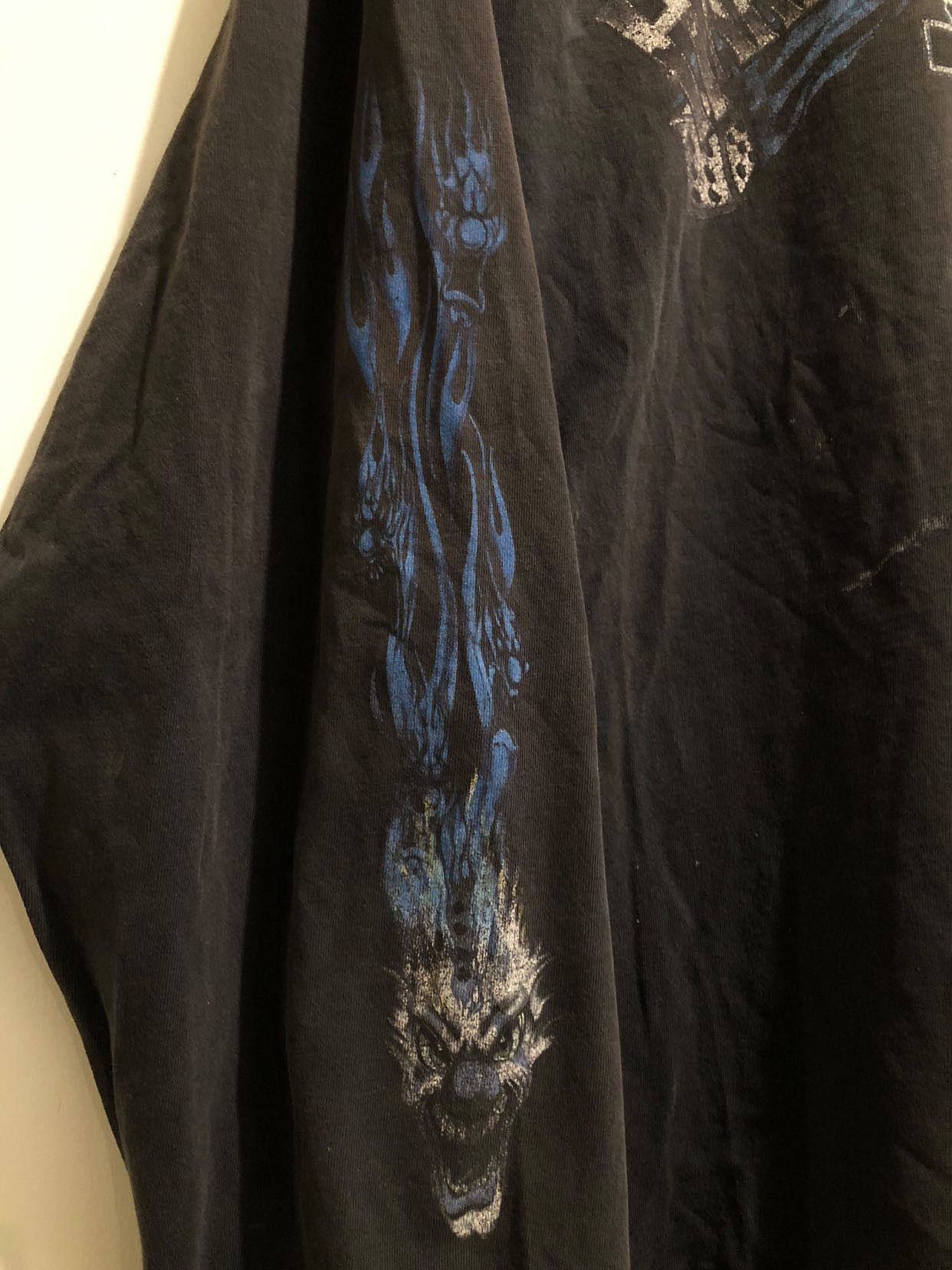 Harley Davidson × Vintage Vintage Harley Davidson blue flame longsleeve shirt Size US L / EU 52-54 / 3 - 3 Thumbnail