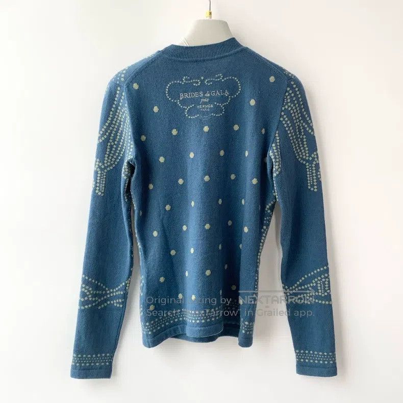 Hermes Hermes Navy Knit Top Size XXS / US 00 / IT 34 - 3 Thumbnail