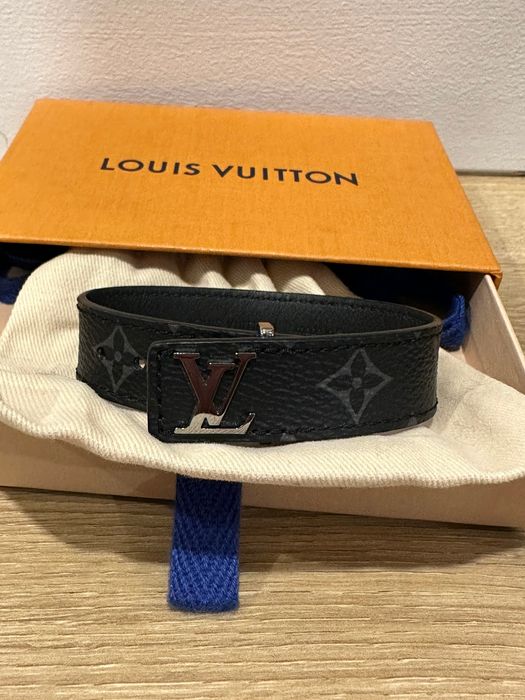 Louis Vuitton Louis Vuitton Slim Bracelet - Black Monogram - Mens