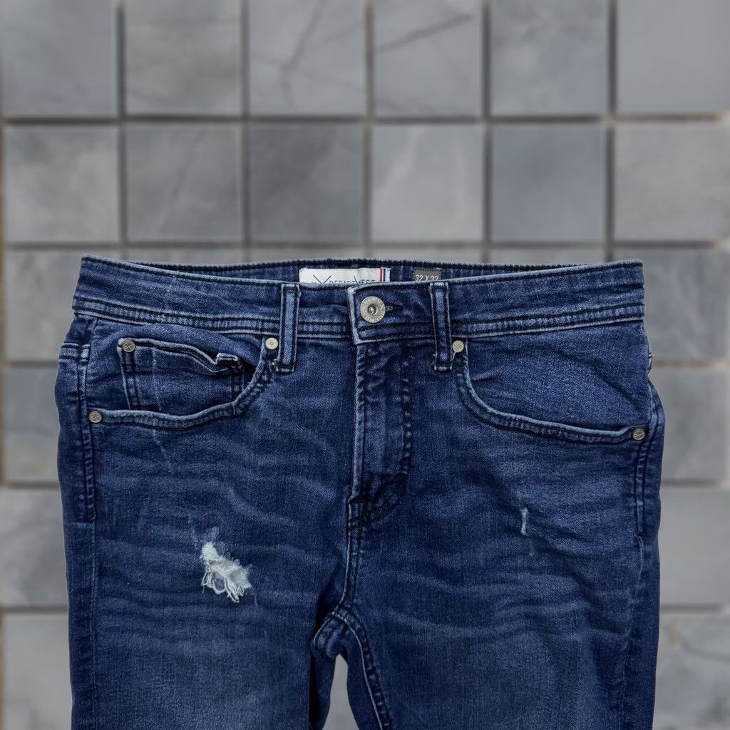 Vintage Departwest Jeans Mens 30x32 Blue Trouper Distressed Stretch Slim Denim Dark Wash Casual Regular Size 30 Inseam 32 Mens Jeans Size US 30 / EU 46 - 1 Thumbnail
