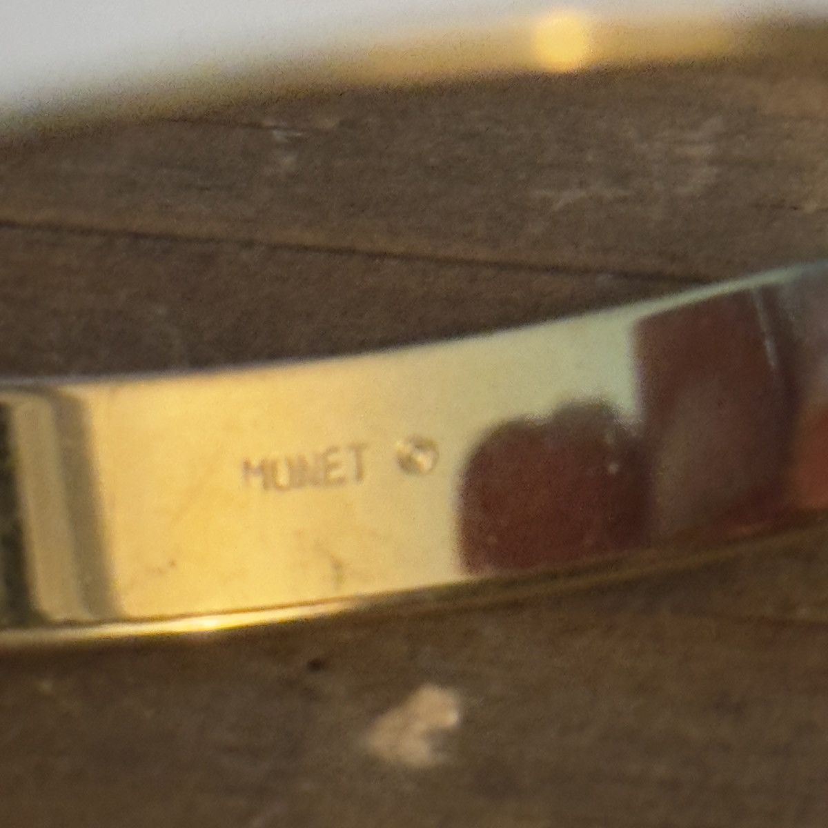 Monet Vintage Monet gold tone and white enamel bangle bracelet Size ONE SIZE - 3 Thumbnail
