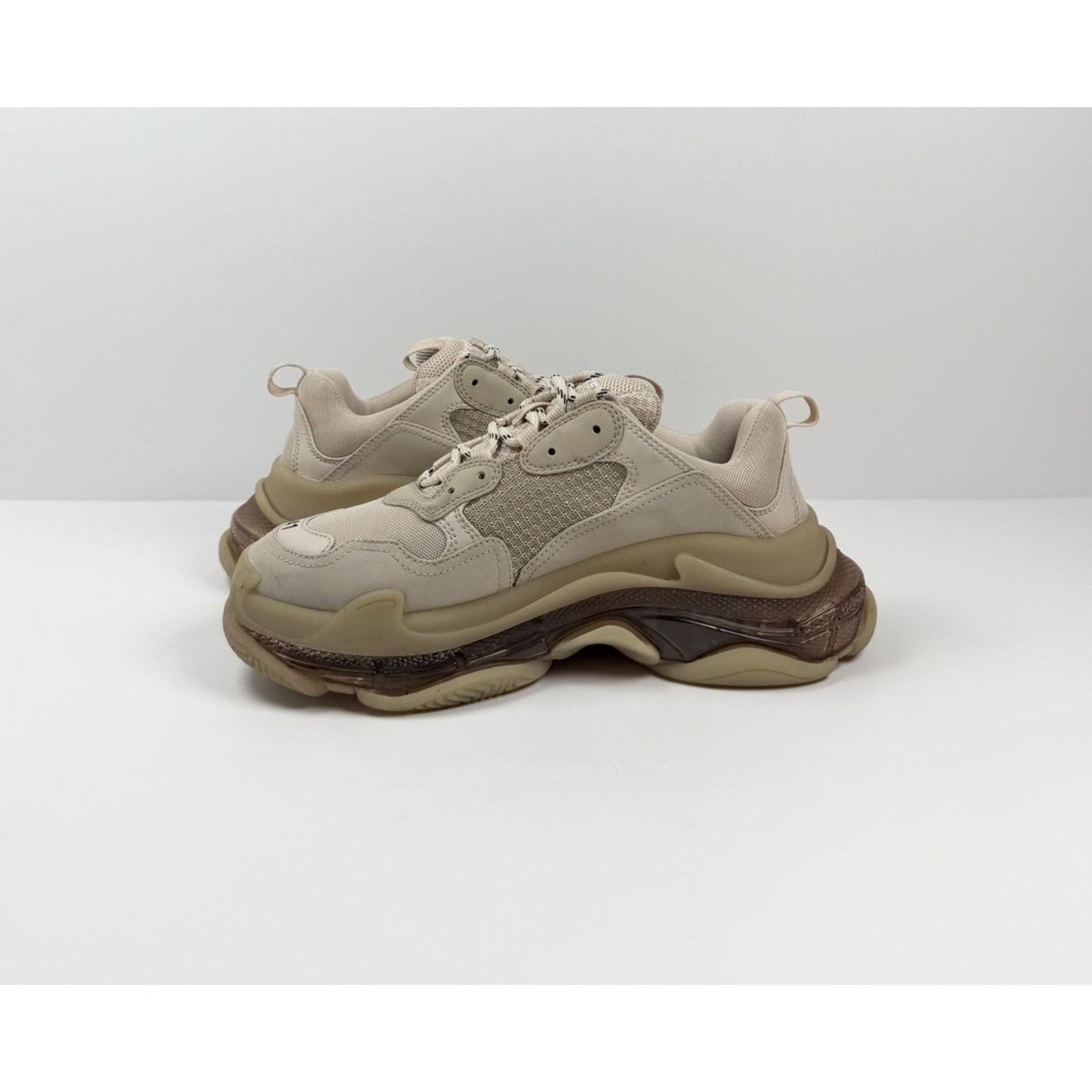 Balenciaga Size 41EU/11W - Balenciaga Triple S Beige Size US 11 / IT 41 - 6 Thumbnail