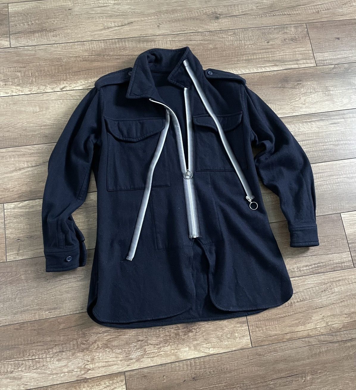 Yohji Yamamoto Rare Vintage Yohji Yamamoto Military Wool Jacket Overshirt Size US S / EU 44-46 / 1 - 2 Thumbnail
